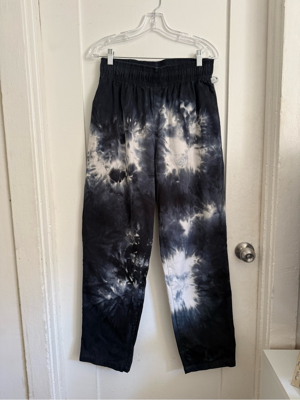 Cookmans Chef Pants Blackberry Stain Tie Dye Size L